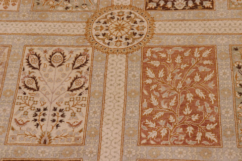 handmade Transitional Design Gold Gold Hand Knotted RECTANGLE 100% WOOL area rug 10' x 14'