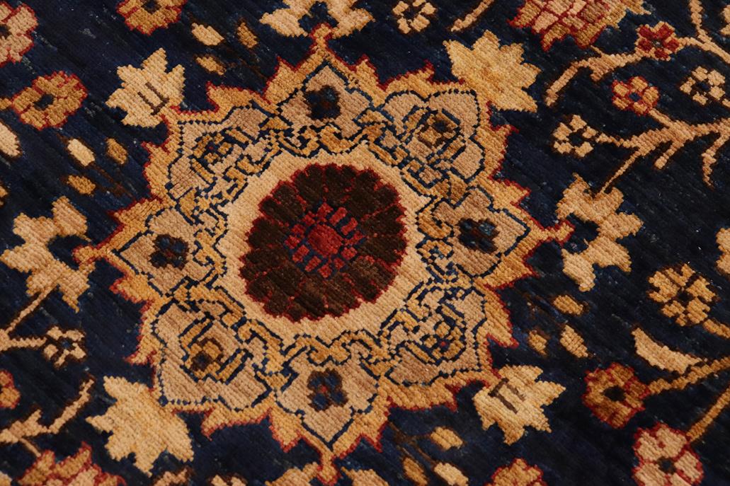 handmade Traditional Kafkaz Blue Rust Hand Knotted RECTANGLE 100% WOOL area rug 9 x 12
