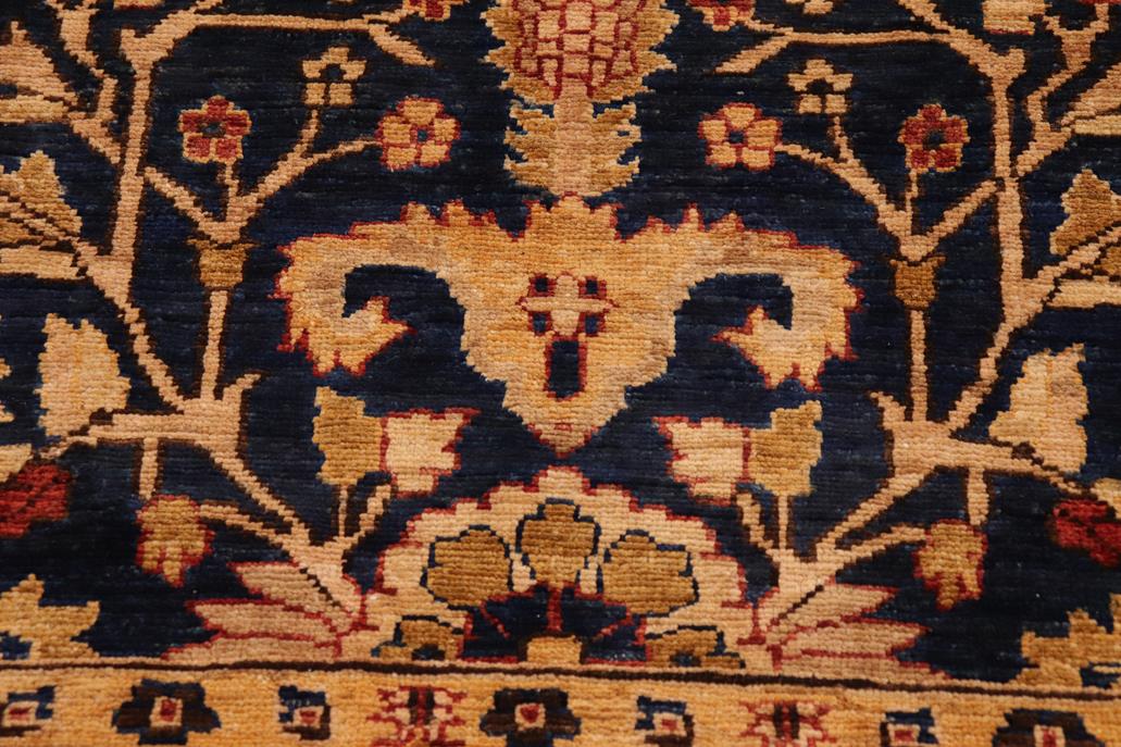 handmade Traditional Kafkaz Blue Rust Hand Knotted RECTANGLE 100% WOOL area rug 9 x 12