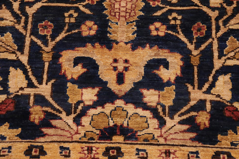 handmade Transitional Kafkaz Blue Rust Hand Knotted RECTANGLE 100% WOOL area rug 9' x 12'
