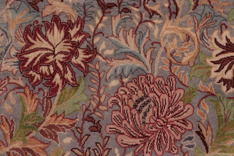 handmade Transitional William Gray Gray Hand Knotted SQUARE 100% WOOL area rug 8x8