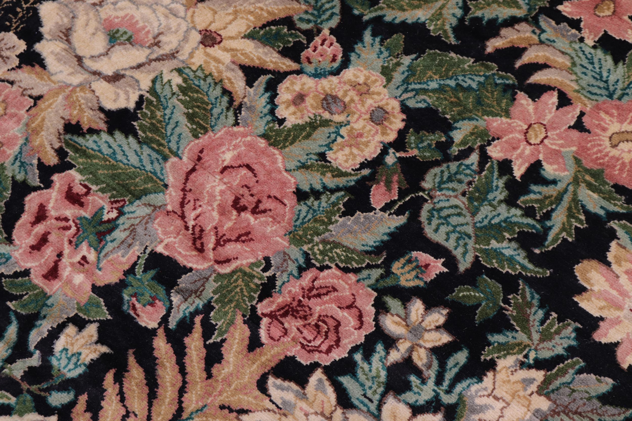 handmade Transitional Gohar Black Black Hand Knotted SQUARE 100% WOOL area rug 8x8