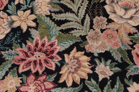 handmade Transitional Gohar Black Black Hand Knotted SQUARE 100% WOOL area rug 8x8