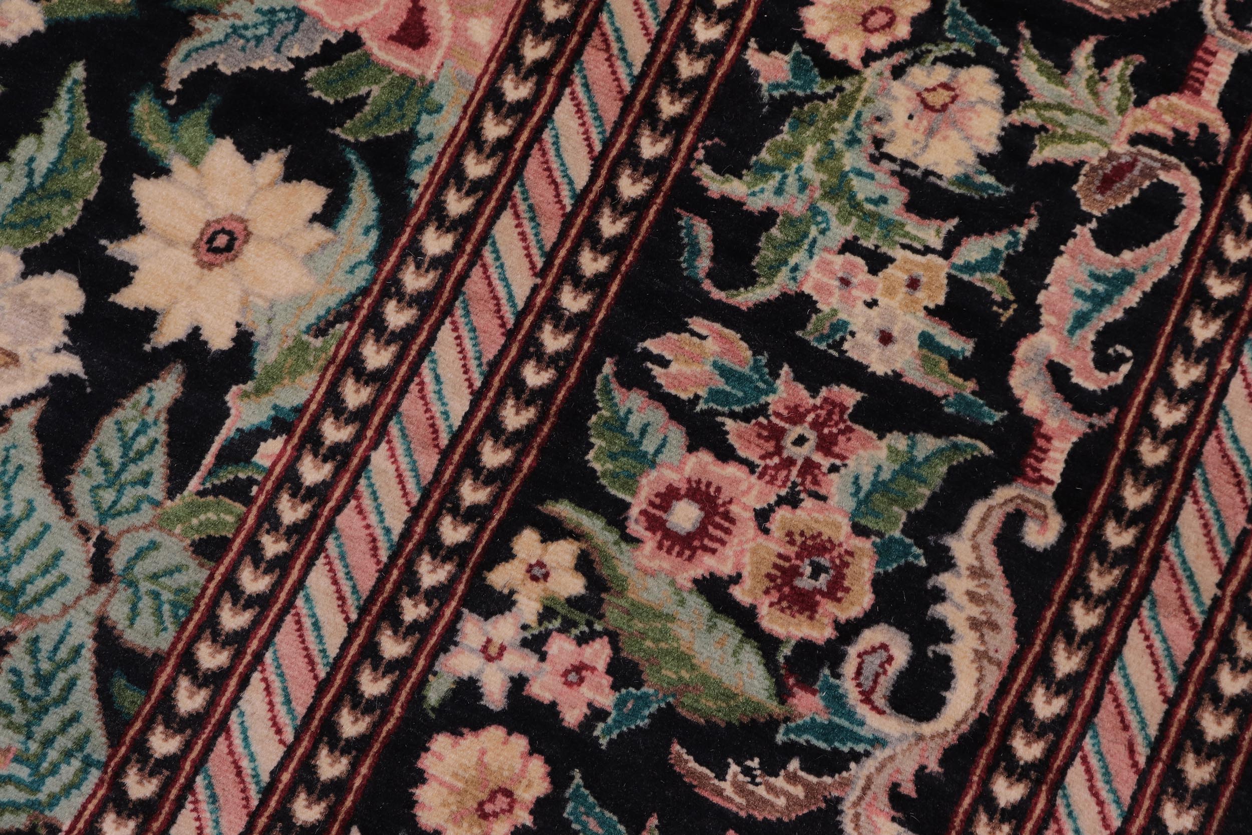 handmade Transitional Gohar Black Black Hand Knotted SQUARE 100% WOOL area rug 8x8