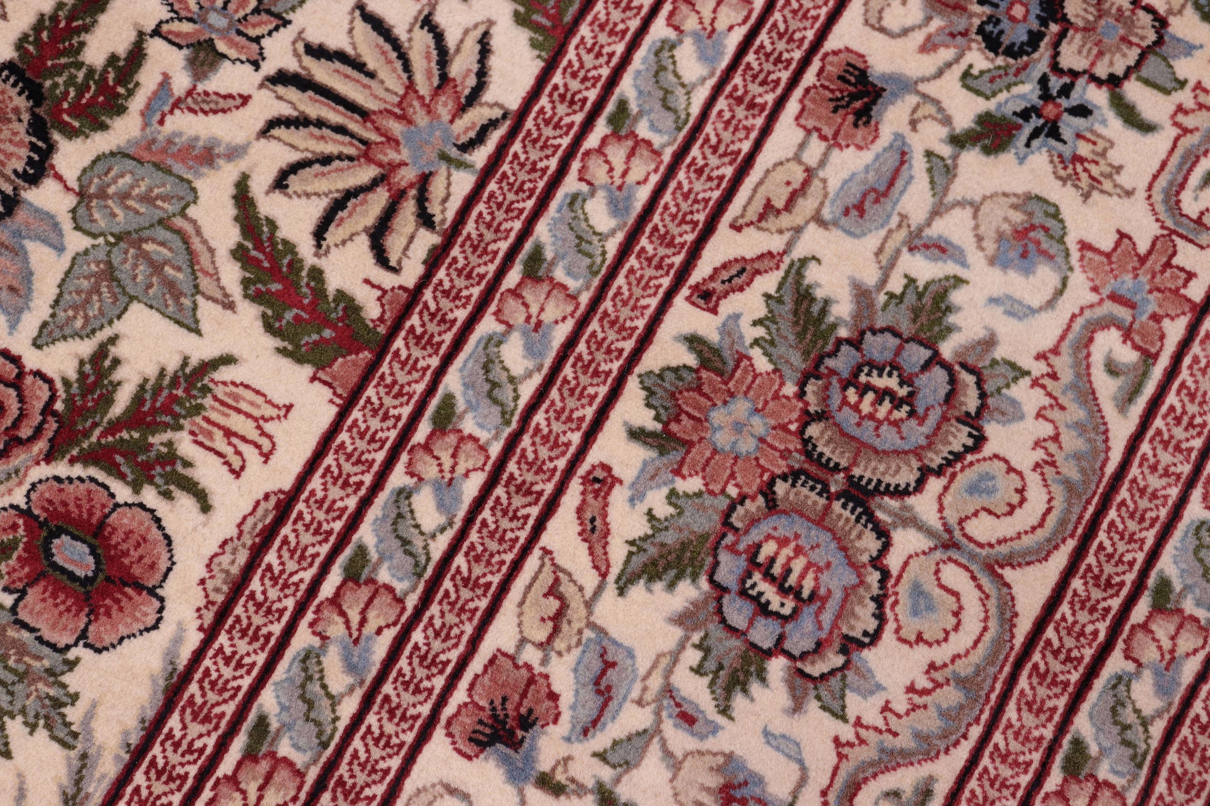 handmade Transitional Allover Ivory Ivory Hand Knotted RECTANGLE 100% WOOL area rug 8x9