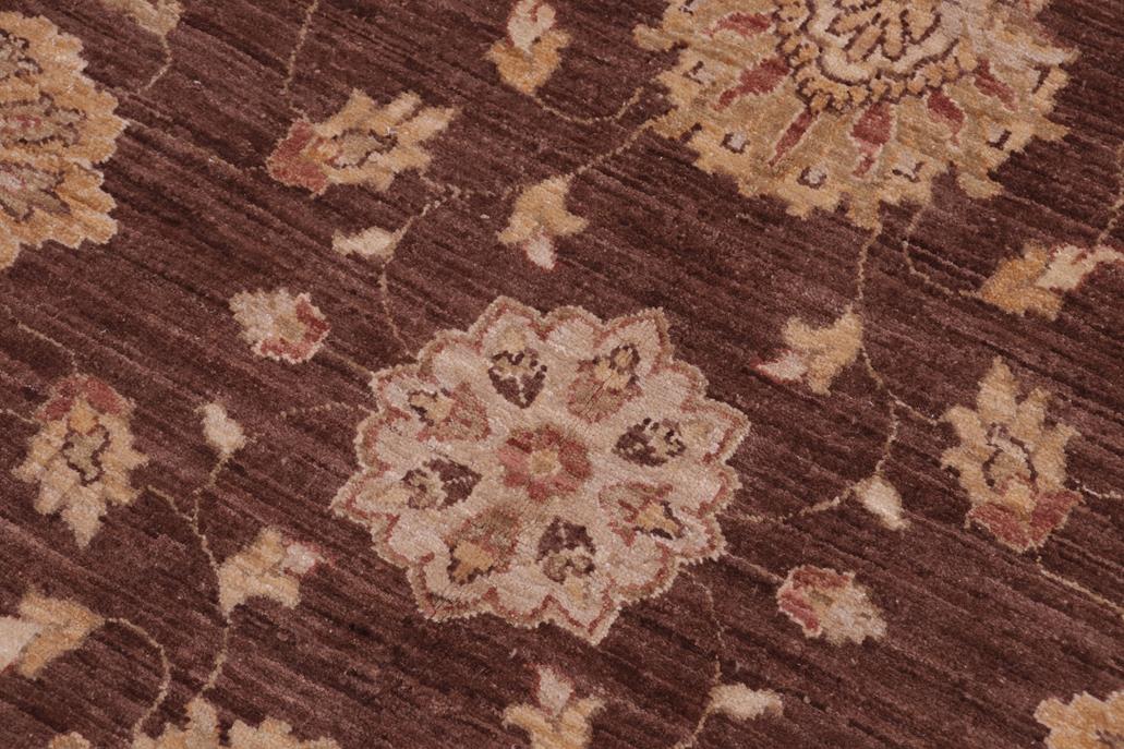 handmade Traditional Kafkaz Brown Lt. Green Hand Knotted SQUARE 100% WOOL area rug 6 x 6