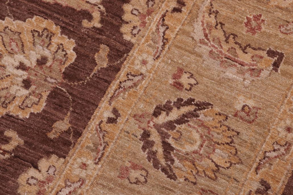 handmade Traditional Kafkaz Brown Lt. Green Hand Knotted SQUARE 100% WOOL area rug 6 x 6