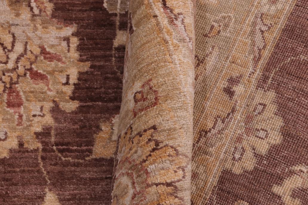 handmade Traditional Kafkaz Brown Lt. Green Hand Knotted SQUARE 100% WOOL area rug 6 x 6