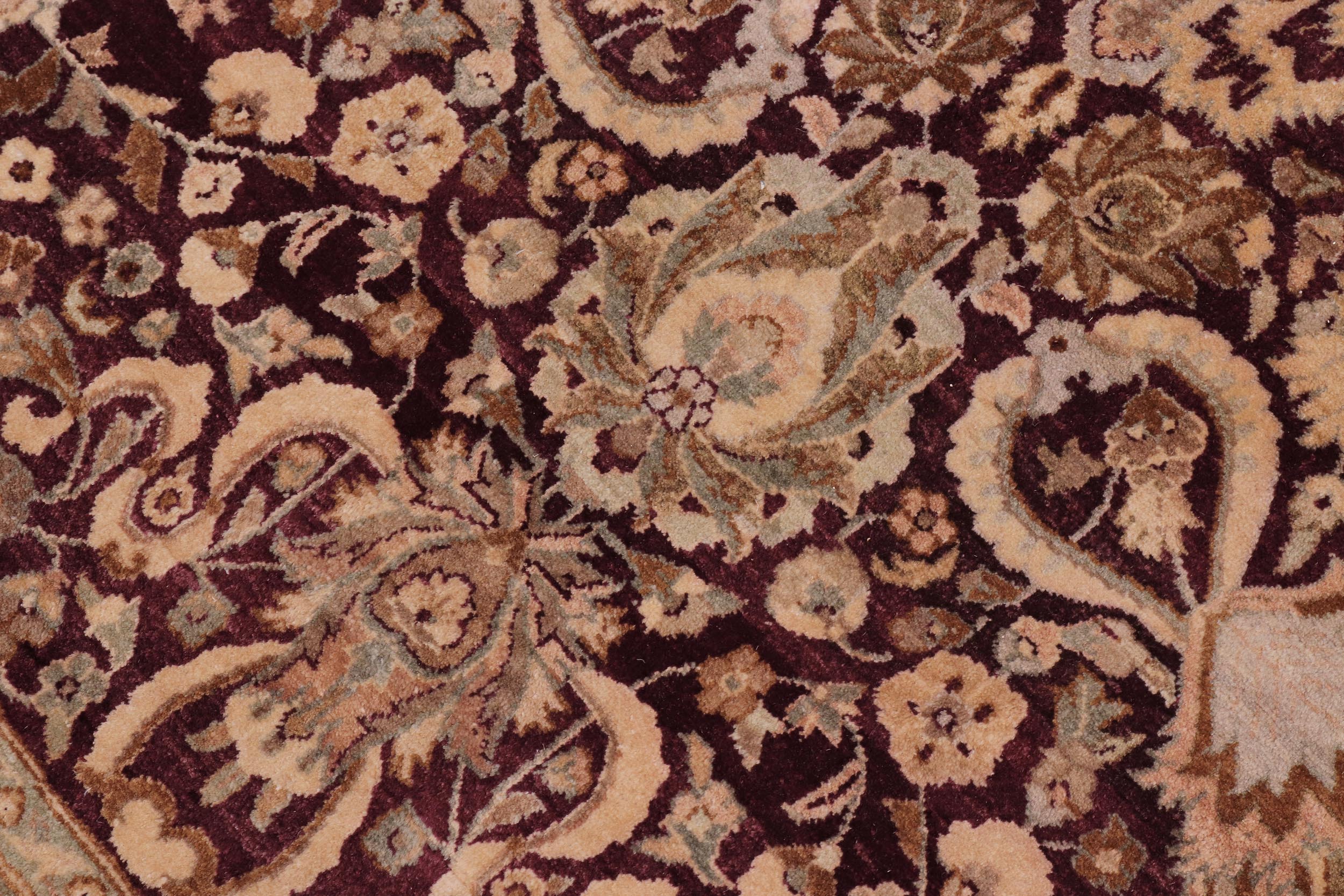 handmade Traditional Round Agra Tabriz Red Tan Hand Knotted ROUND 100% WOOL area rug 10' x 10'