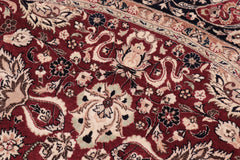 handmade Traditional Round Kashan Red Blue Hand Knotted ROUND 100% WOOL area rug 8' x 8'
