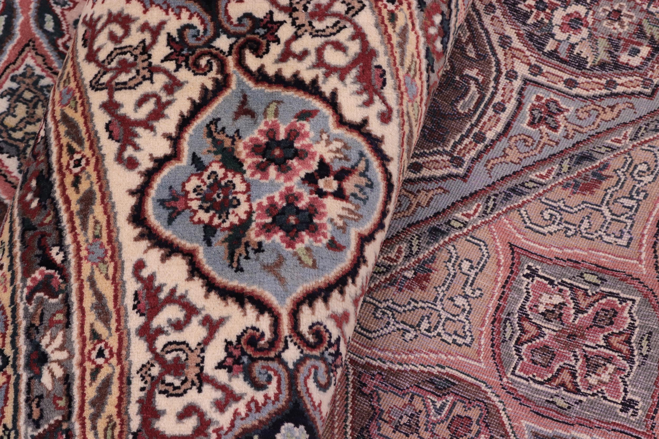 handmade Traditional Bakhtair Pink Beige Hand Knotted ROUND 100% WOOL area rug 10'x10'
