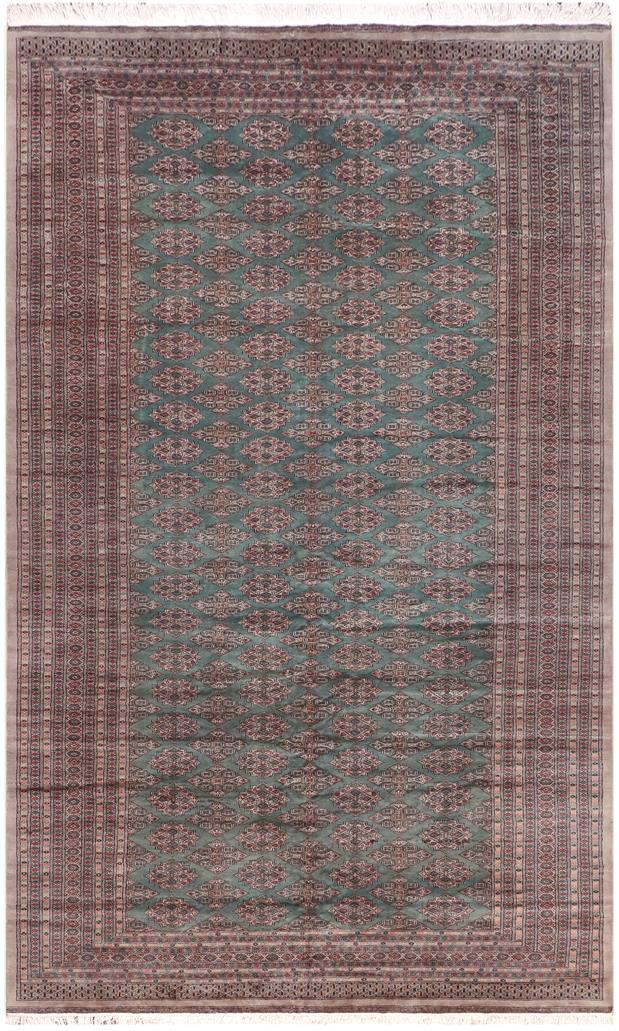 handmade Geometric Bokhara Drk.green Lt. Brown Hand Knotted RECTANGLE 100% WOOL area rug 12 x 17