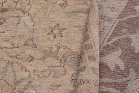 handmade Transitional Kafkaz Lt. Tan Lt. Brown Hand Knotted RECTANGLE 100% WOOL area rug 10' x 15'
