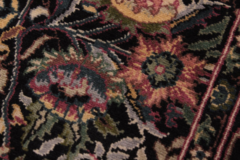 handmade Traditional Nagi Black Gold Hand Knotted RUNNER 100% WOOL area rug 3' x 8'