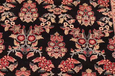 handmade Transitional Abusson Black Ivory Hand Knotted RECTANGLE 100% WOOL area rug 6x9
