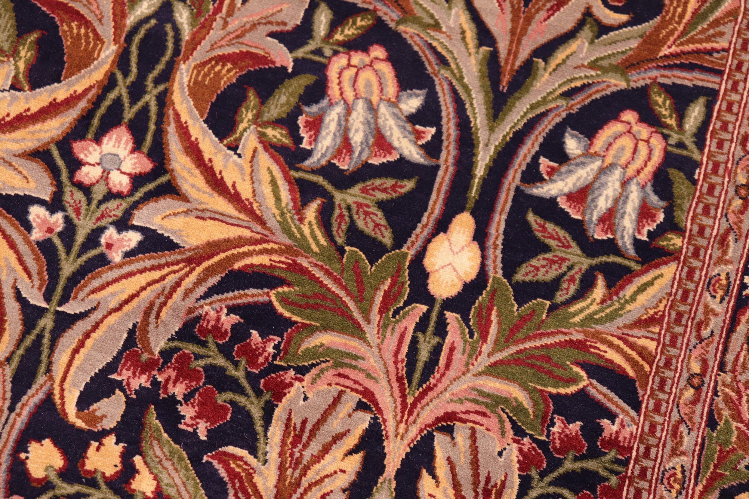 handmade Transitional Internation Blue Rust Hand Knotted RECTANGLE 100% WOOL area rug 6x9