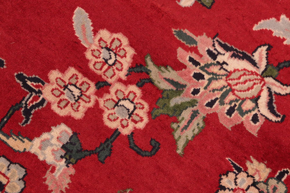 handmade Transitional Gulzar Red Blue Hand Knotted RECTANGLE 100% WOOL area rug 6x9