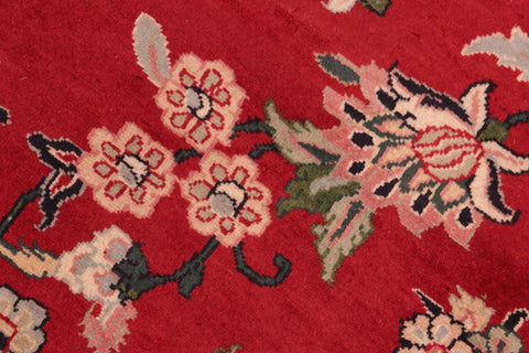 handmade Transitional Gulzar Red Blue Hand Knotted RECTANGLE 100% WOOL area rug 6x9