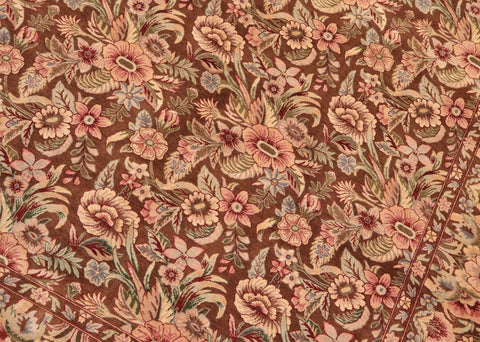 handmade Transitional William Brown Pink Hand Knotted RECTANGLE 100% WOOL area rug 6x9