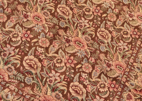 handmade Transitional William Brown Pink Hand Knotted RECTANGLE 100% WOOL area rug 6x9