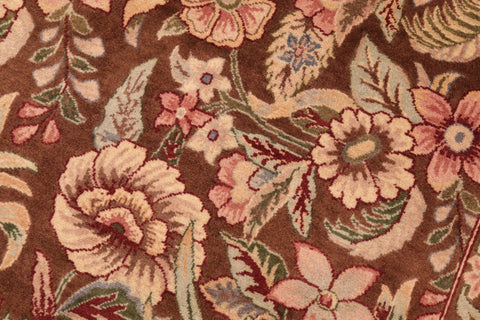 handmade Transitional William Brown Pink Hand Knotted RECTANGLE 100% WOOL area rug 6x9