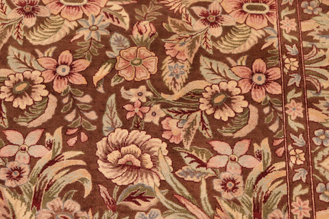 handmade Transitional William Brown Pink Hand Knotted RECTANGLE 100% WOOL area rug 6x9