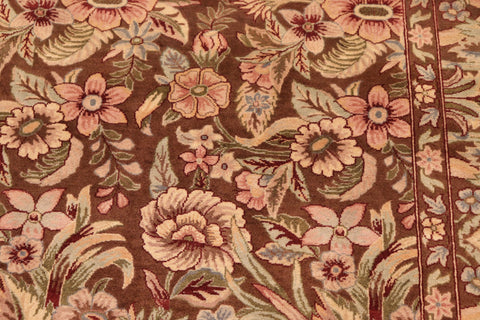 handmade Transitional William Brown Pink Hand Knotted RECTANGLE 100% WOOL area rug 6x9