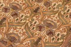 handmade Transitional Hamjolie Beige Green Hand Knotted RECTANGLE 100% WOOL area rug 6x10
