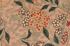 handmade Transitional Chambali Lt. Green Lt. Green Hand Knotted RECTANGLE 100% WOOL area rug 6x9