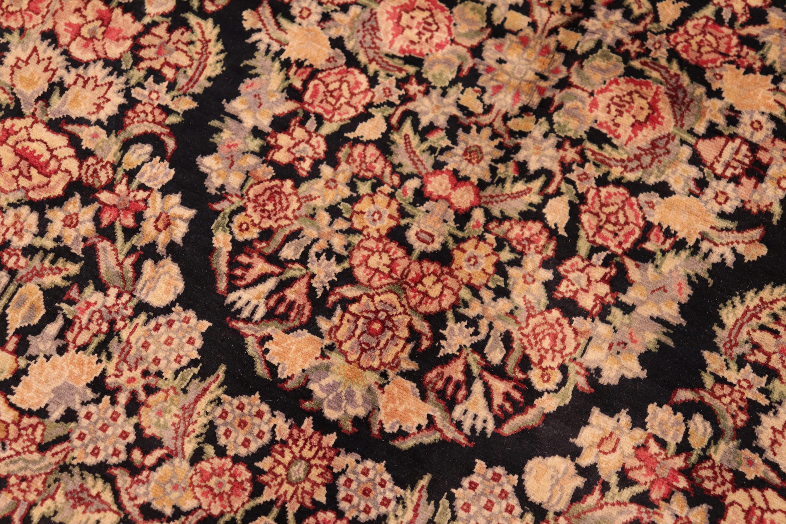 handmade Traditional Tamour Black Gold Hand Knotted RECTANGLE 100% WOOL area rug 6x9