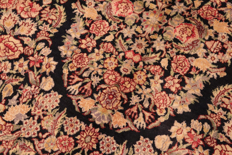 handmade Traditional Tamour Black Gold Hand Knotted RECTANGLE 100% WOOL area rug 6x9