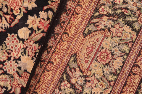 handmade Traditional Tamour Black Gold Hand Knotted RECTANGLE 100% WOOL area rug 6x9