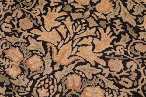 handmade Transitional Snakehead Black Green Hand Knotted RECTANGLE 100% WOOL area rug 6x8