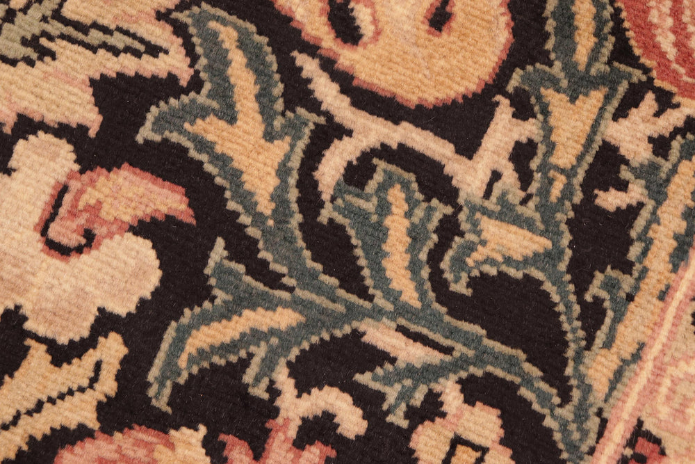 handmade Transitional Gulshan Black Red Hand Knotted RECTANGLE 100% WOOL area rug 6x9