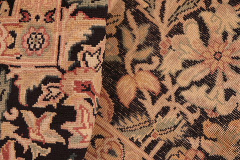 handmade Transitional Gulshan Black Red Hand Knotted RECTANGLE 100% WOOL area rug 6x9