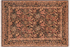 handmade Transitional Gulshan Black Red Hand Knotted RECTANGLE 100% WOOL area rug 6x9