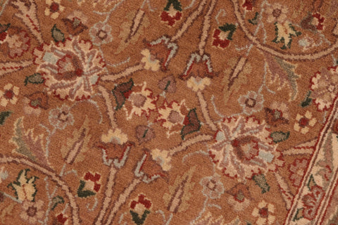handmade Transitional  Gold Brown Hand Knotted RECTANGLE 100% WOOL area rug 6x9