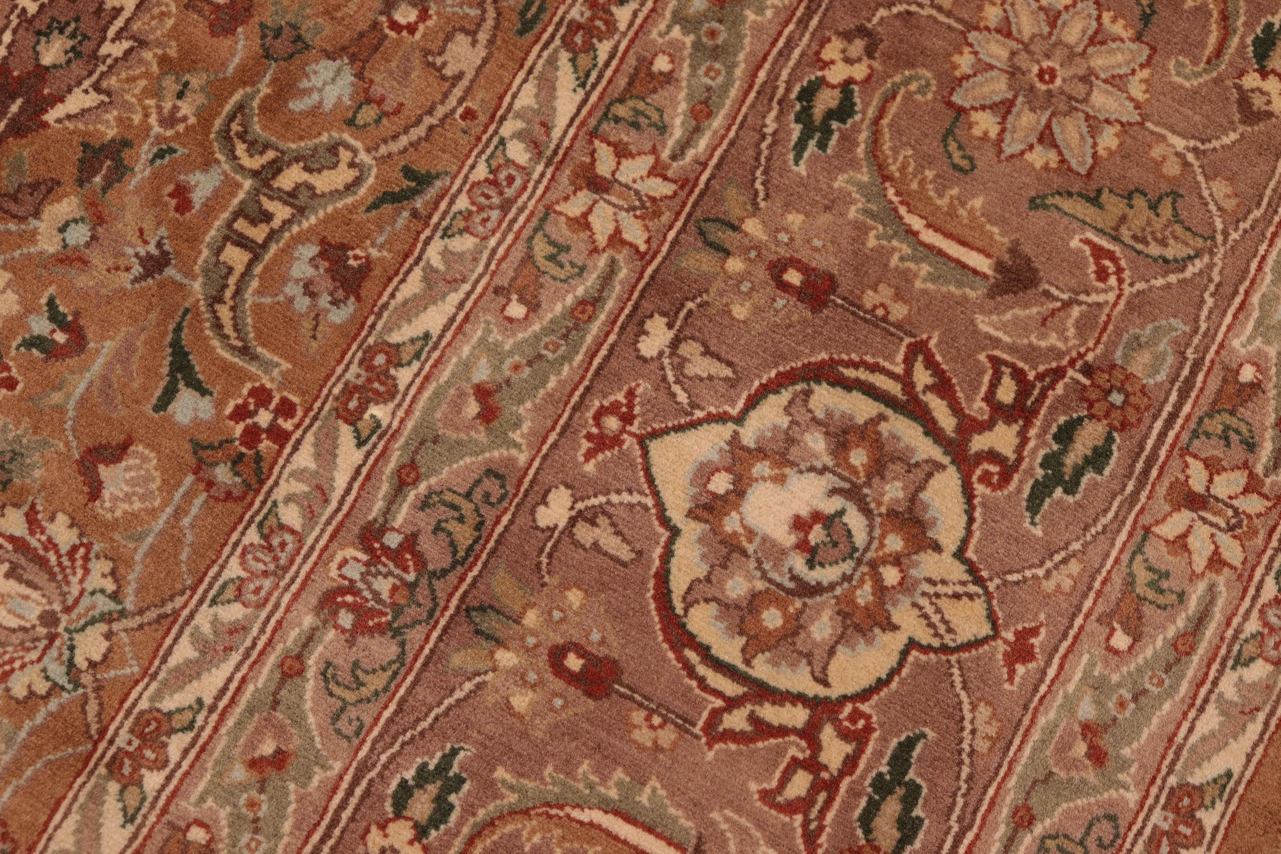 handmade Transitional  Gold Brown Hand Knotted RECTANGLE 100% WOOL area rug 6x9