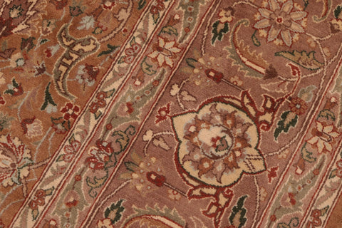 handmade Transitional  Gold Brown Hand Knotted RECTANGLE 100% WOOL area rug 6x9