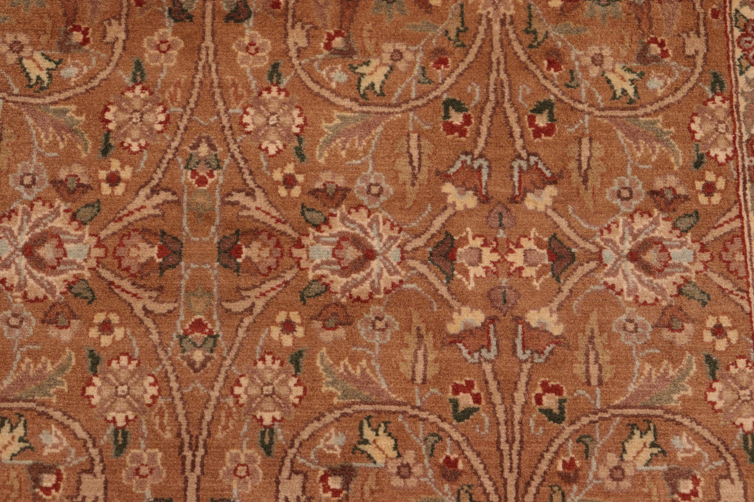 handmade Transitional  Gold Brown Hand Knotted RECTANGLE 100% WOOL area rug 6x9