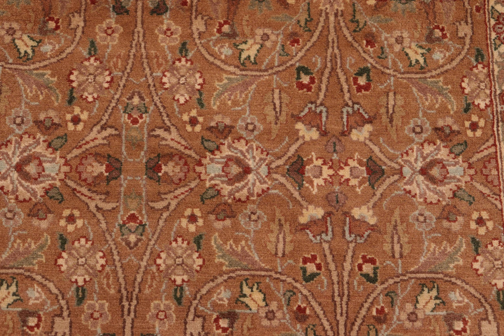 handmade Transitional  Gold Brown Hand Knotted RECTANGLE 100% WOOL area rug 6x9