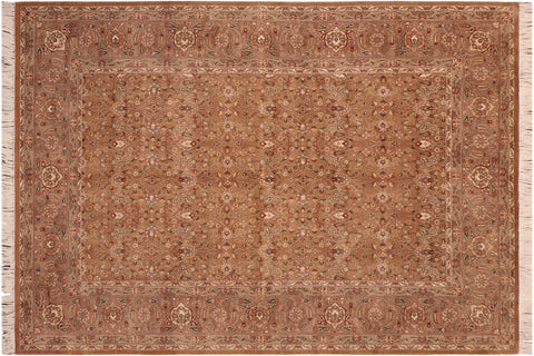 Pak-Persian Skye Gold/Brown Wool Rug - 6'0'' x 9'0''