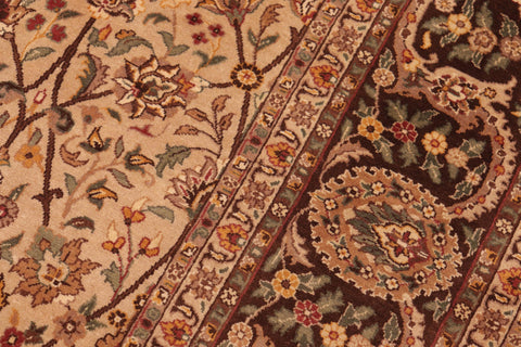 handmade Transitional Design Taupe Brown Hand Knotted RECTANGLE 100% WOOL area rug 6x10