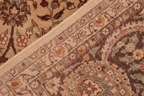 handmade Transitional Design Taupe Brown Hand Knotted RECTANGLE 100% WOOL area rug 6x10