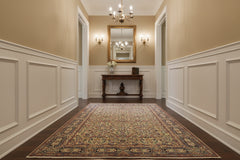 handmade Transitional Farooq Beige Blue Hand Knotted RECTANGLE 100% WOOL area rug 6x9