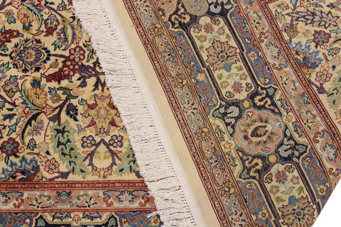 handmade Transitional Farooq Beige Blue Hand Knotted RECTANGLE 100% WOOL area rug 6x9