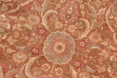 handmade Transitional Qaseem Bond Brown Beige Hand Knotted RECTANGLE 100% WOOL area rug 5x7