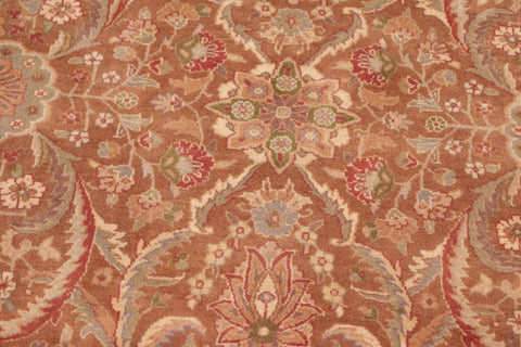 handmade Transitional Qaseem Bond Brown Beige Hand Knotted RECTANGLE 100% WOOL area rug 5x7
