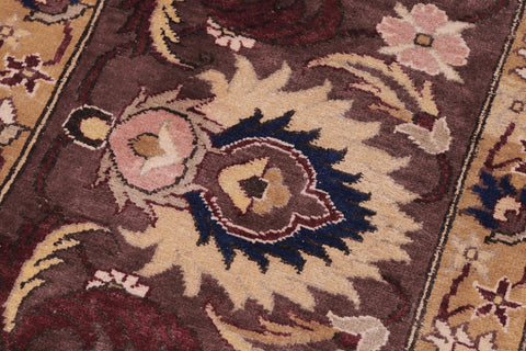 handmade Modern Kafkaz Tan Brown Hand Knotted RECTANGLE 100% WOOL area rug 12' x 15'