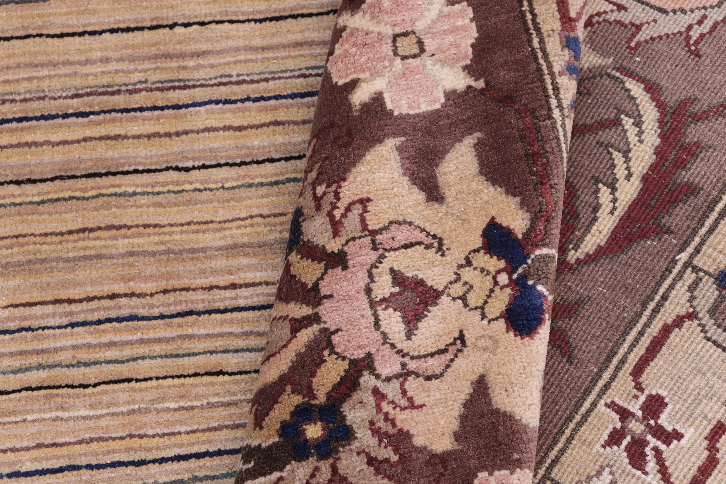 handmade Modern Kafkaz Tan Brown Hand Knotted RECTANGLE 100% WOOL area rug 12' x 15'